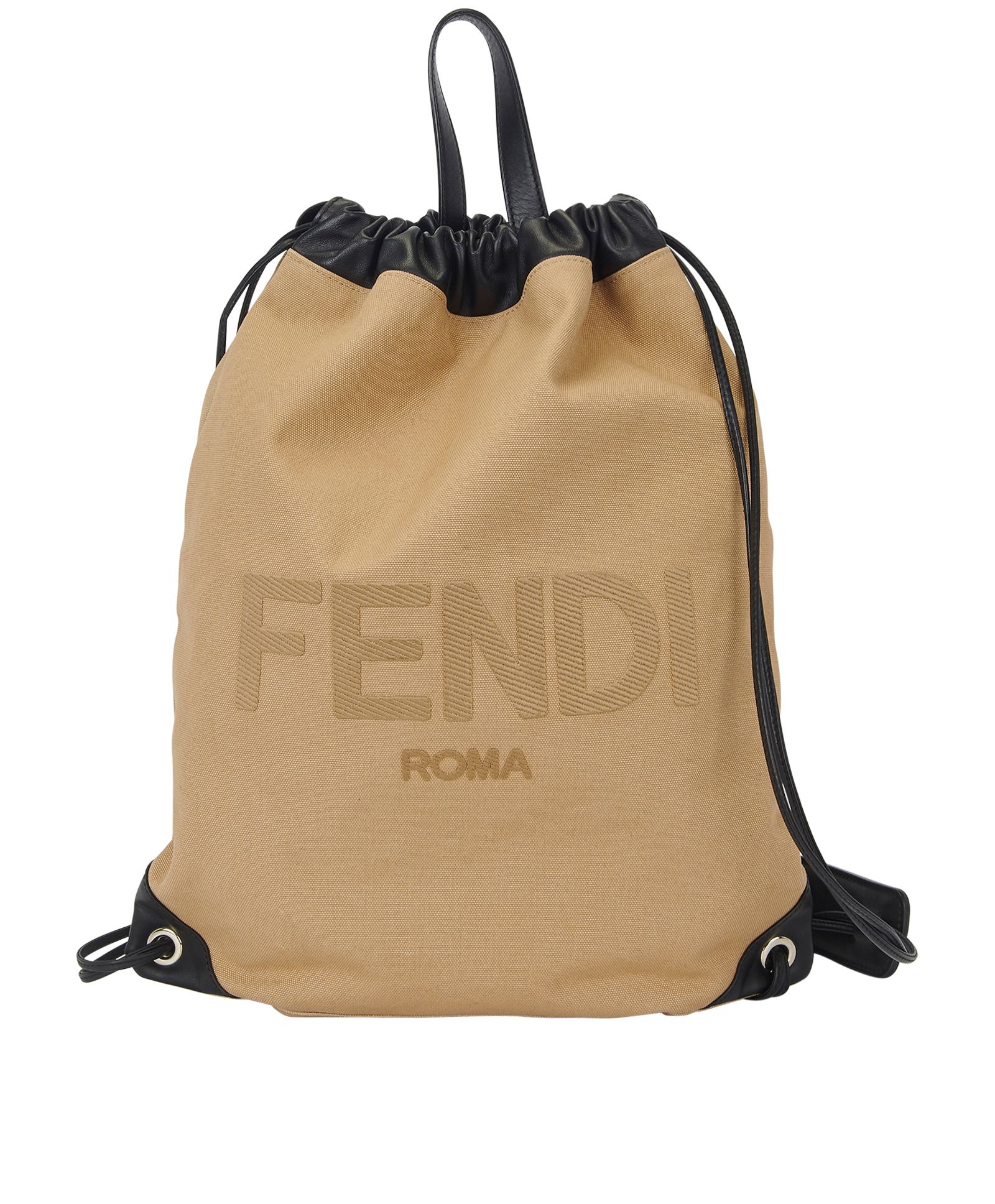 Flocked Logo Drawstring Backpack Fendi Designer Exchange Buy